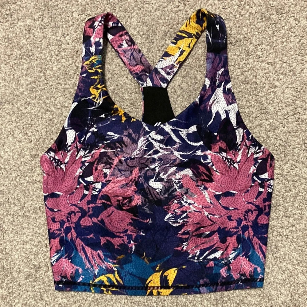 Kyodan long line racerback sports bra cropped top XS